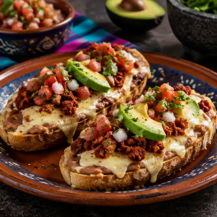 Molletes 43, recién preparado