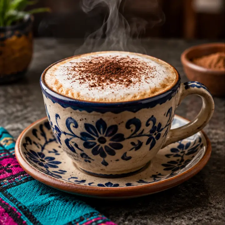 Capuchino, recién preparado