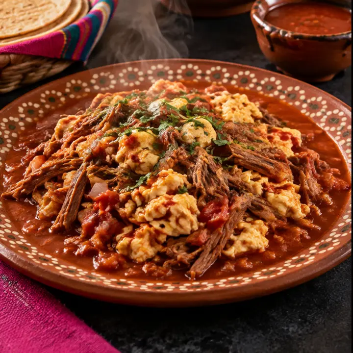 Machaca en salsa, recién preparado
