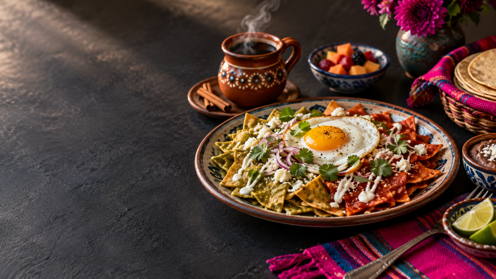 Chilaquiles y café de olla